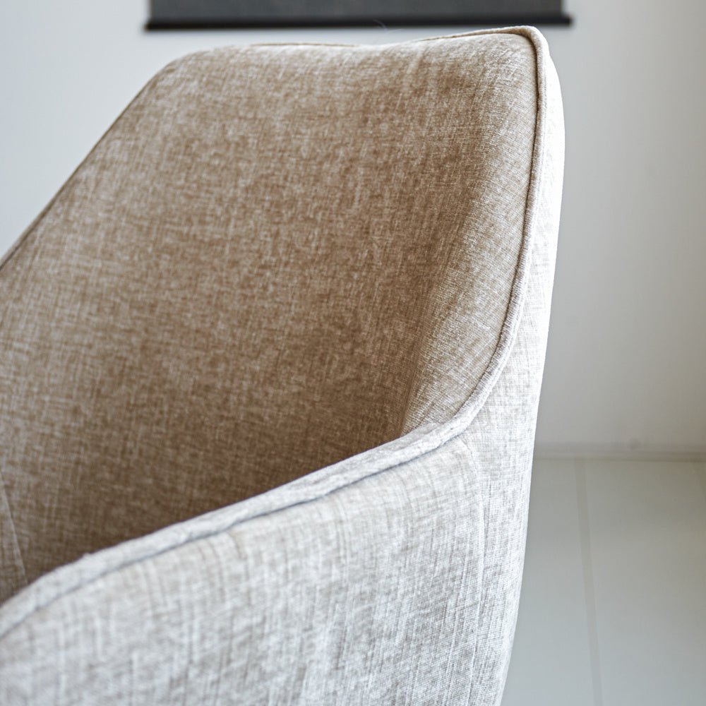 Spisestuestol Sev Dimehouse Beige LxBxH 68x62x61 Stof Atmosfærisk fotodetalje