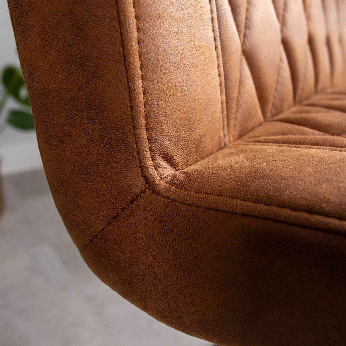 Spisestuestol Dean Dimehouse Cognac LxBxH 70x58x57 Stof Atmosfærisk fotodetalje