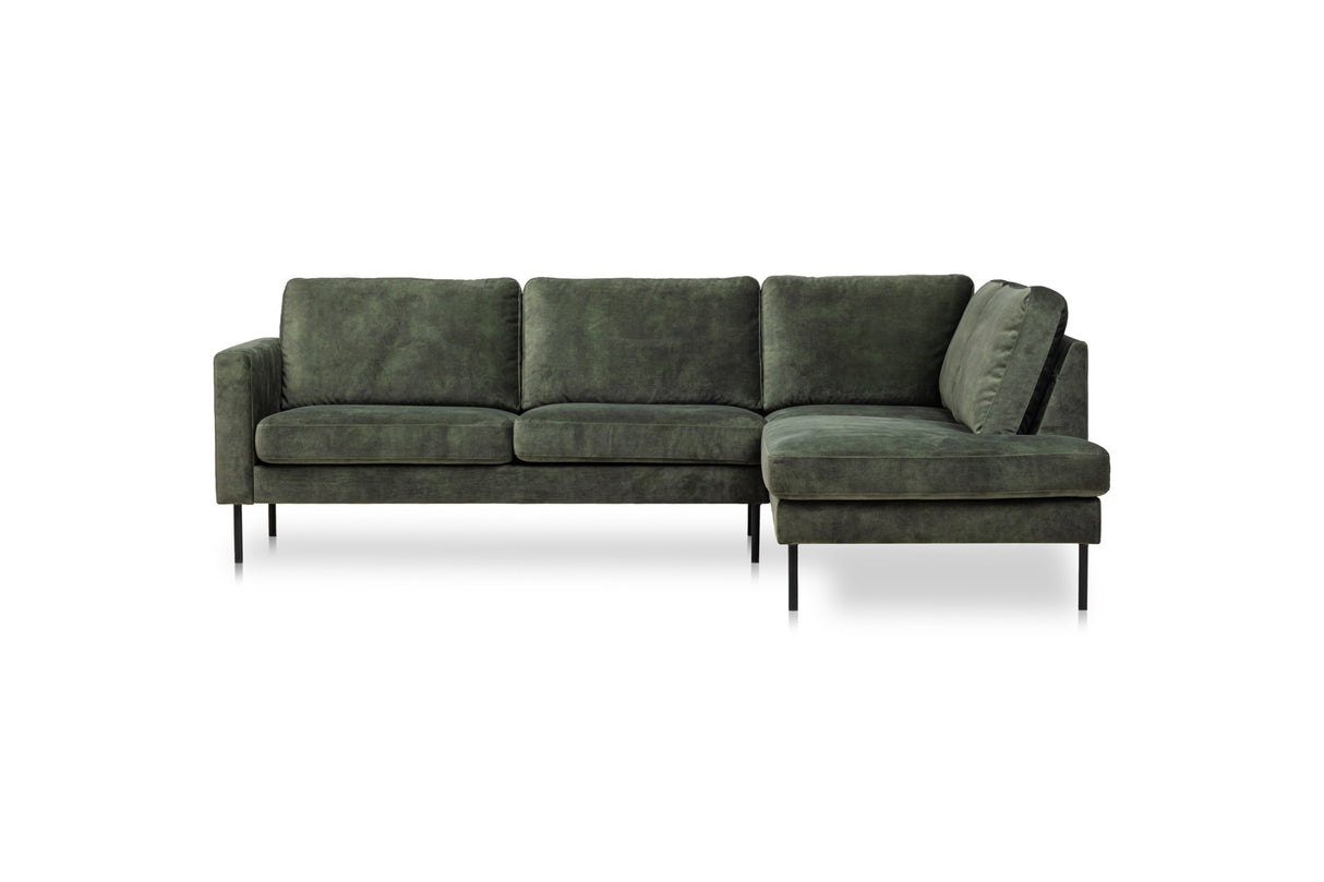 Sofa Gaya DeGeBe Grøn Stof Hvid foto set forfra