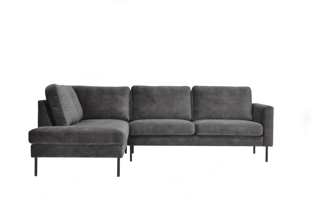 Sofa Gaya DeGeBe Antracit stof Hvid foto set forfra