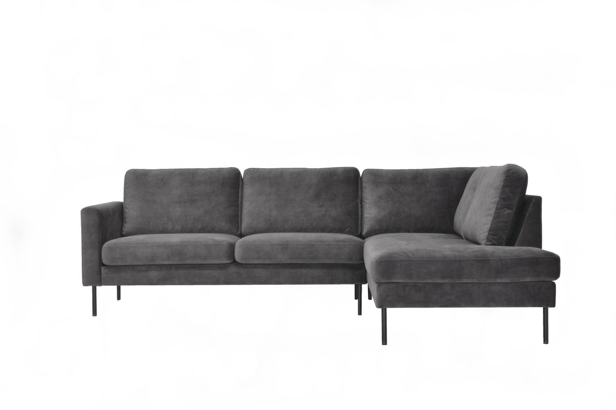 Sofa Gaya DeGeBe Antracit stof Hvid foto set forfra