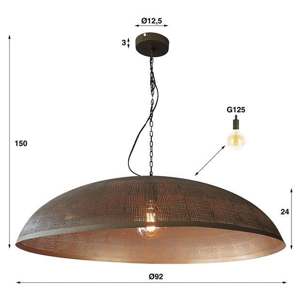 Hængelampe Danique DH Interiør Bronze LxBxH 101x101x34 Bronze Hvid fotostørrelsesindikation