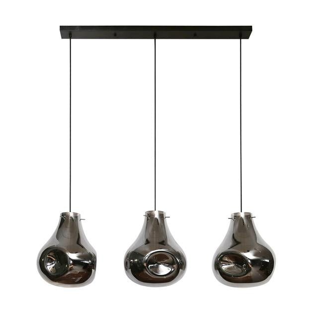 Hængelampe Denissia DH Interiør Sort LxBxH 106x47x39 Metal Hvid foto set fra siden