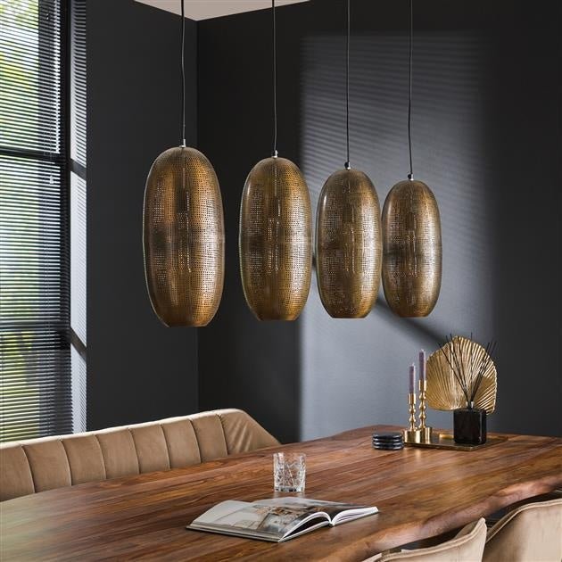 Hængelampe Rama DH Interiør Bronze LxBxH 125x51x22 Bronze Ambient foto diagonalt set forfra