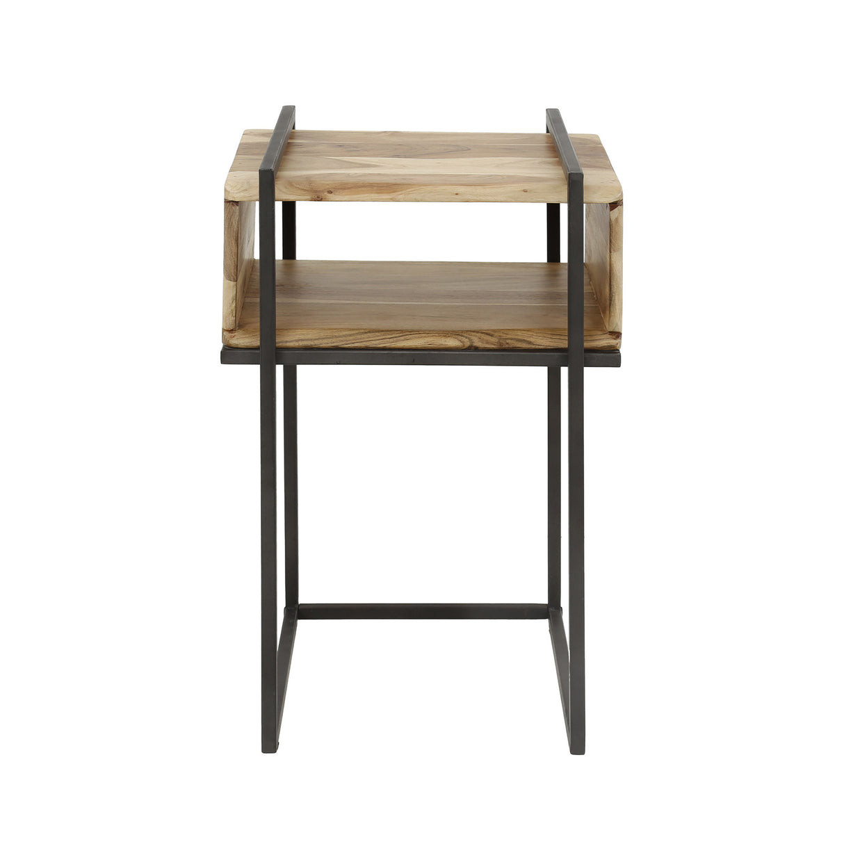 Sengebord Jojo DH Interiør Akacie LxBxH 64x39x28 Akacietræ Hvid foto diagonalt set forfra