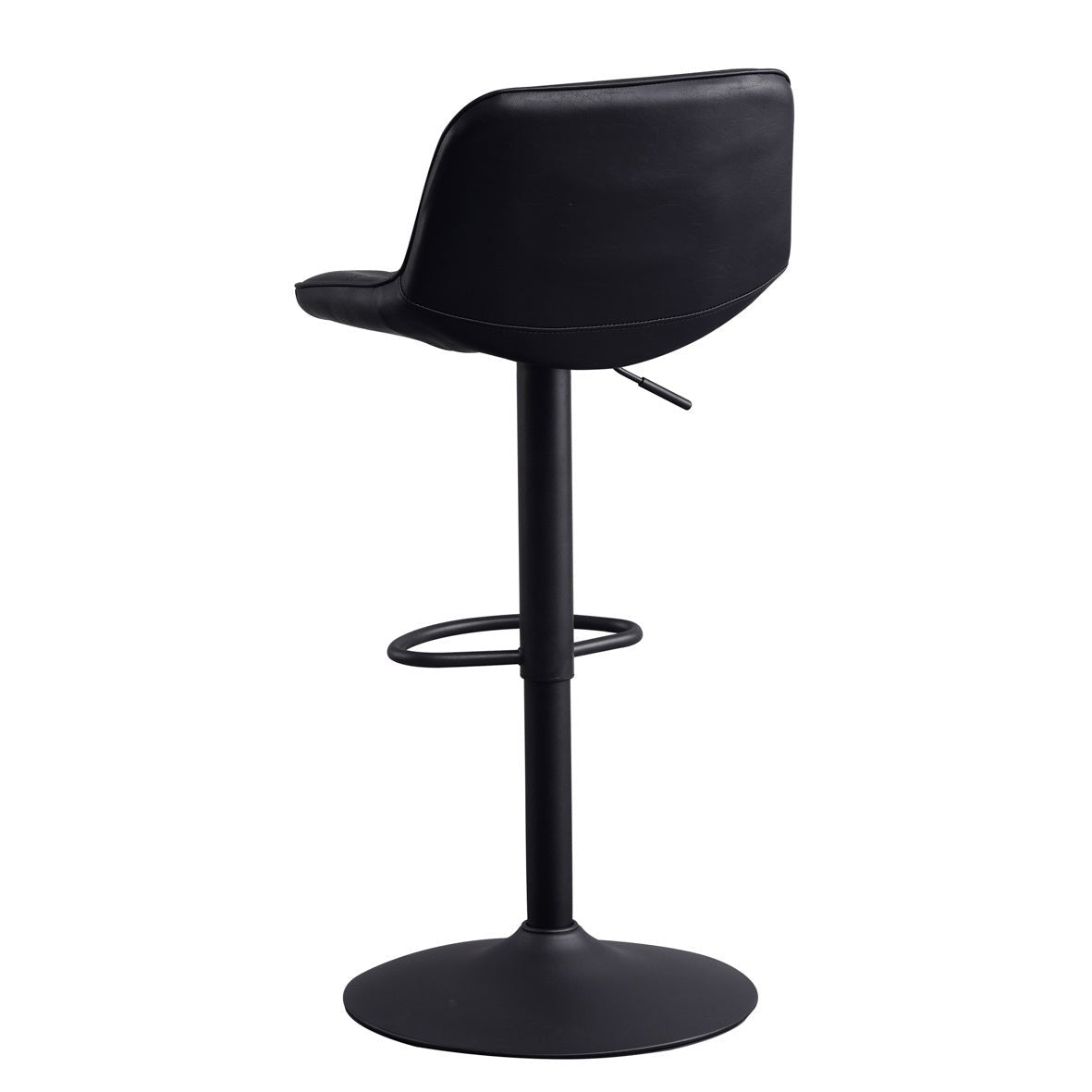 Barstol Jason Dimehouse Sort LxBxH 82x52x39 Kunstlæder Hvid foto diagonalt set bagfra
