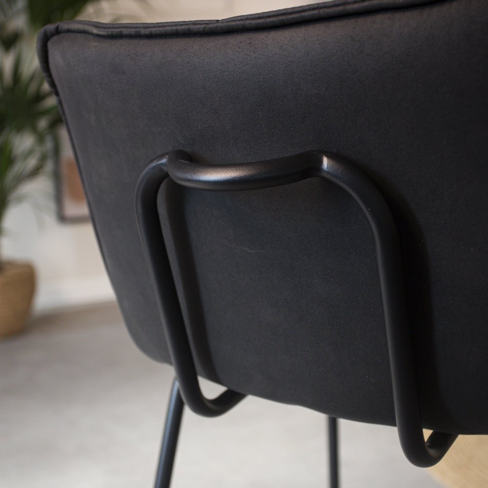 Barstol Jelle Dimehouse Antracit LxBxH 63x56x49 Mikrofiber Atmosfærisk fotodetalje