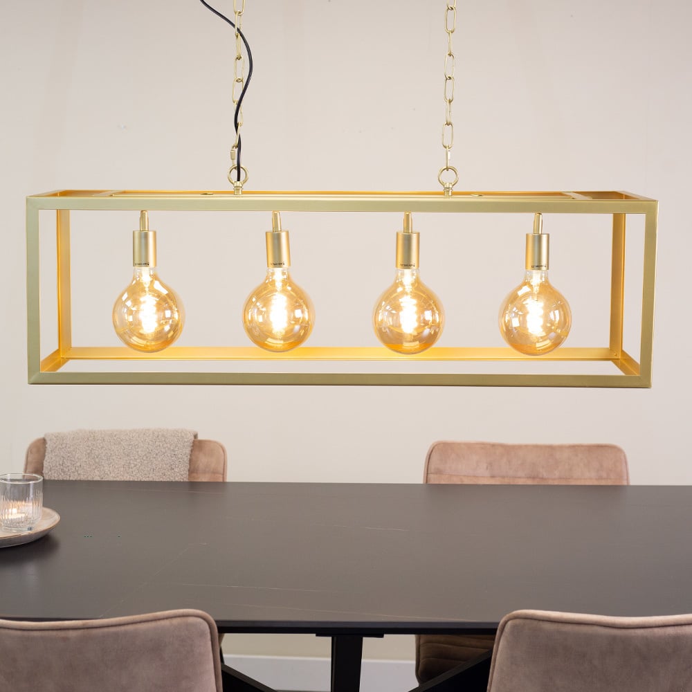 Hængelampe Aiden Dimehouse Guld LxBxH 105x41x36 Metal Atmosphere foto set forfra