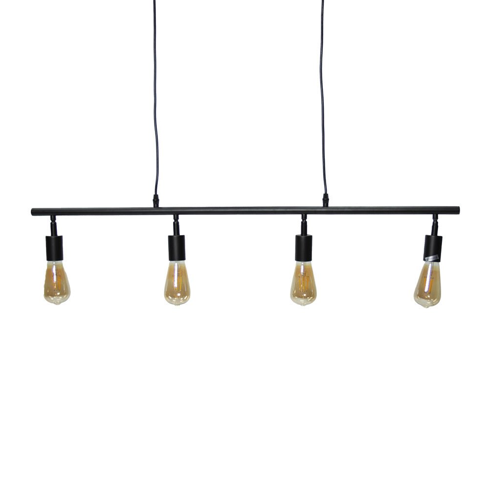 Hængelampe Glenn Dimehouse Sort LxBxH 103x14x7 Metal Hvid foto set forfra