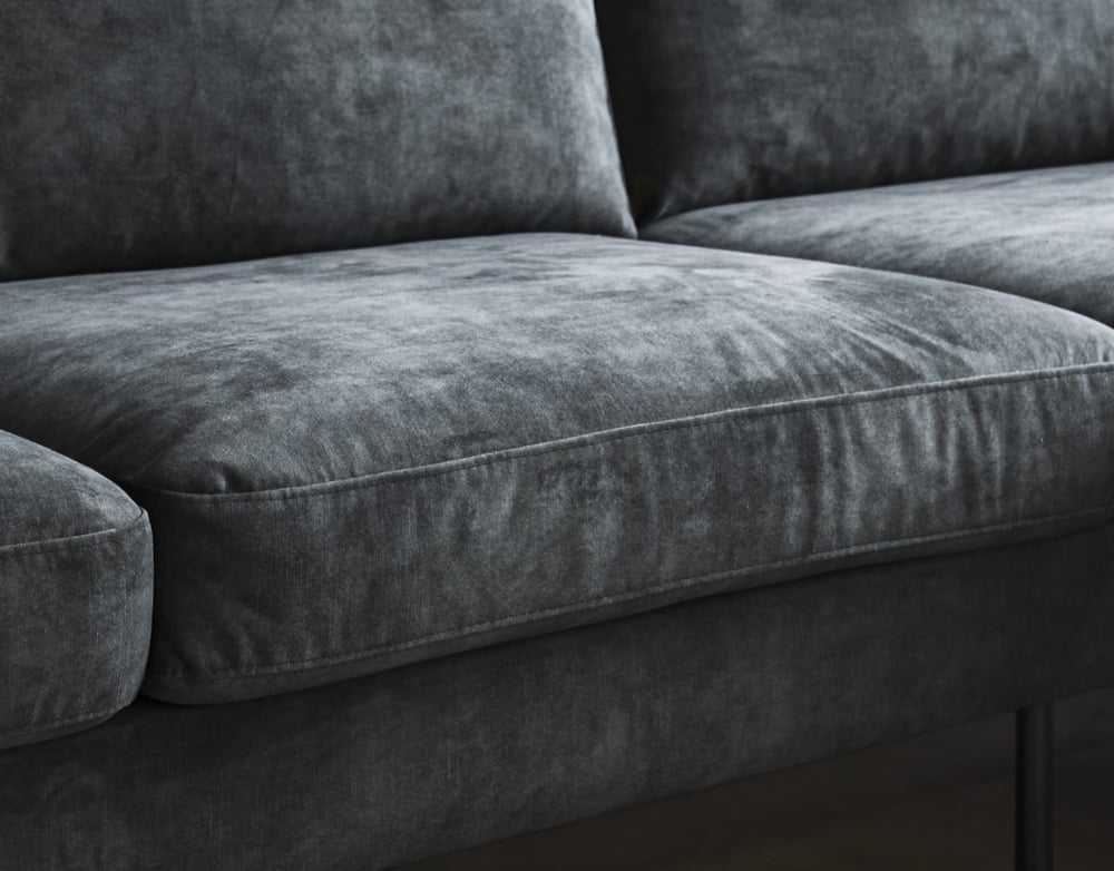 Sofa Gaya DeGeNe antracitstof Atmosfærisk fotodetalje