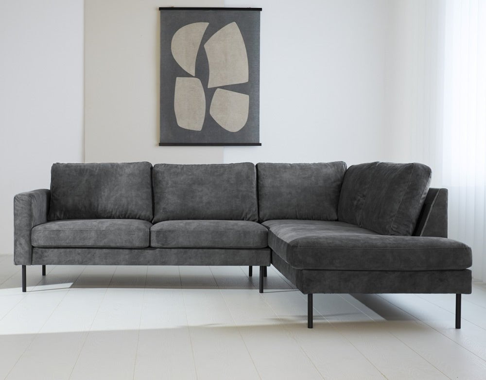 Sofa Gaya DeGeNe antracitstof Atmosfærisk foto set forfra