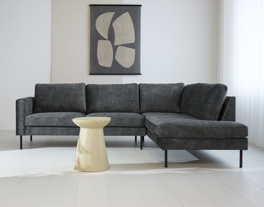 Sofa Gaya DeGeNe antracitstof Atmosfærisk foto set forfra