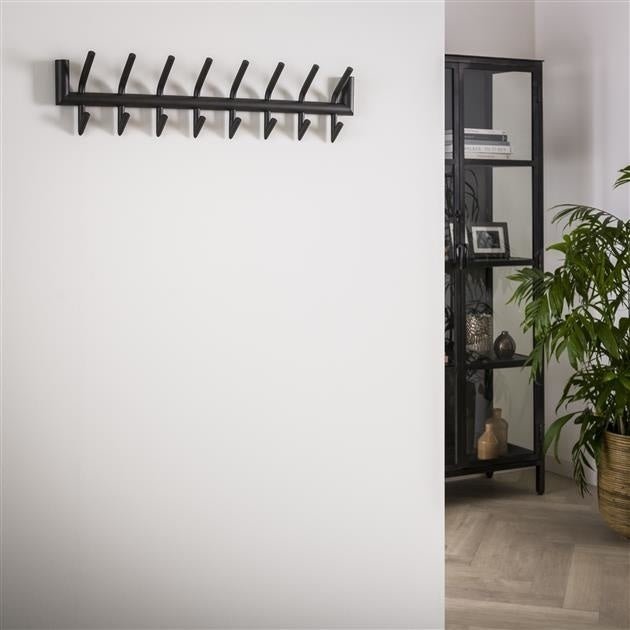 Knagerække Groningen DH Interiør Mørkegrå LxBxH 83x23x10 Glas Atmosfærisk foto diagonalt set forfra