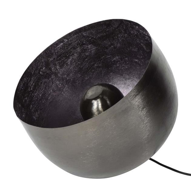 Bordlampe Basel DH Interiør Sort LxBxH 39x39x35 Nikkel Hvid foto diagonalt set forfra