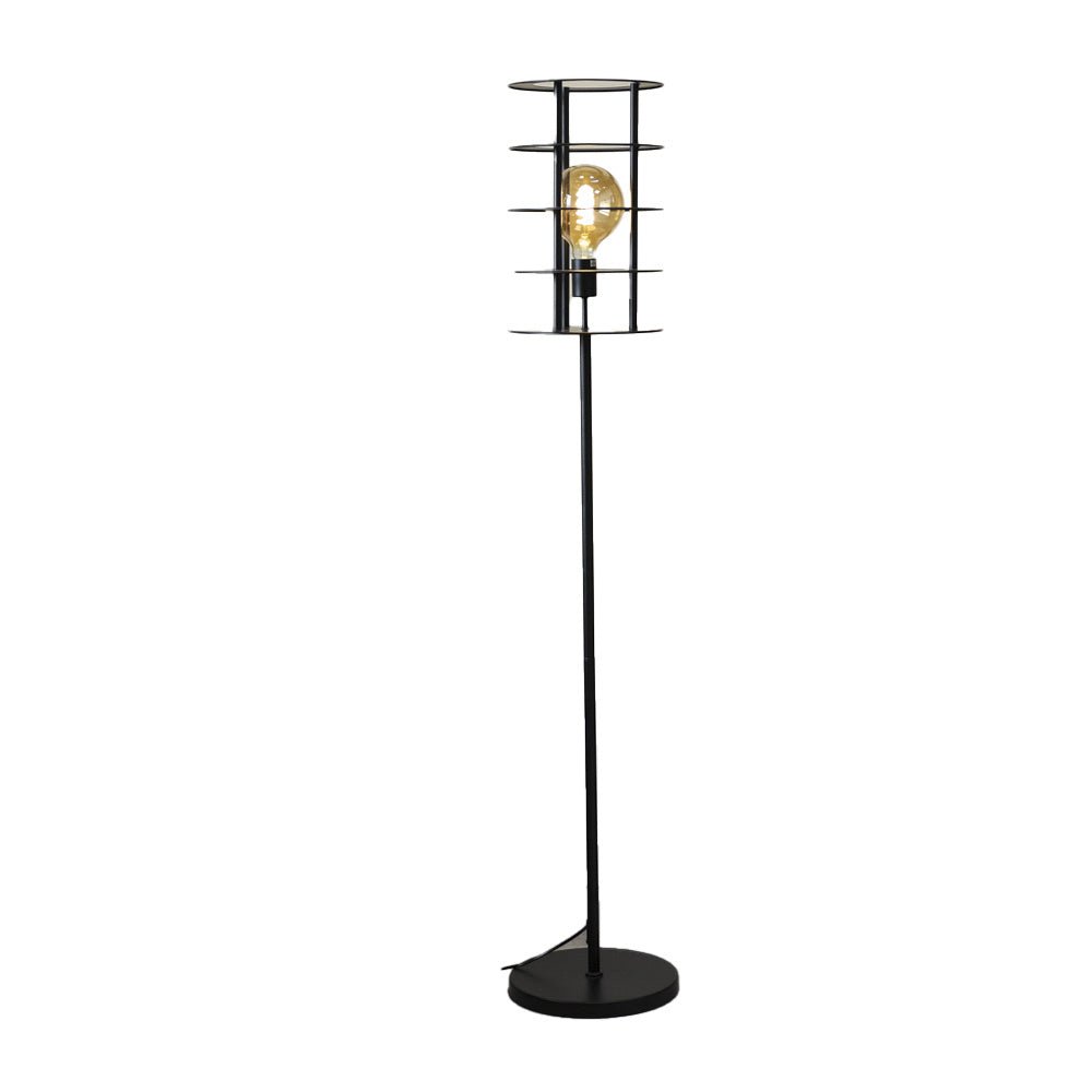 Gulvlampe Maya Dimehouse Sort LxBxH 51x36x33 Metal Hvid foto set forfra