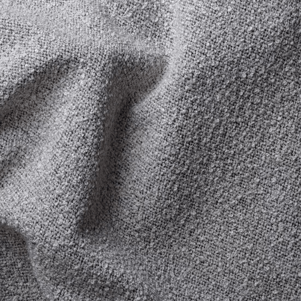 Hjørnesofa grå bouclé stof Maël - højre
