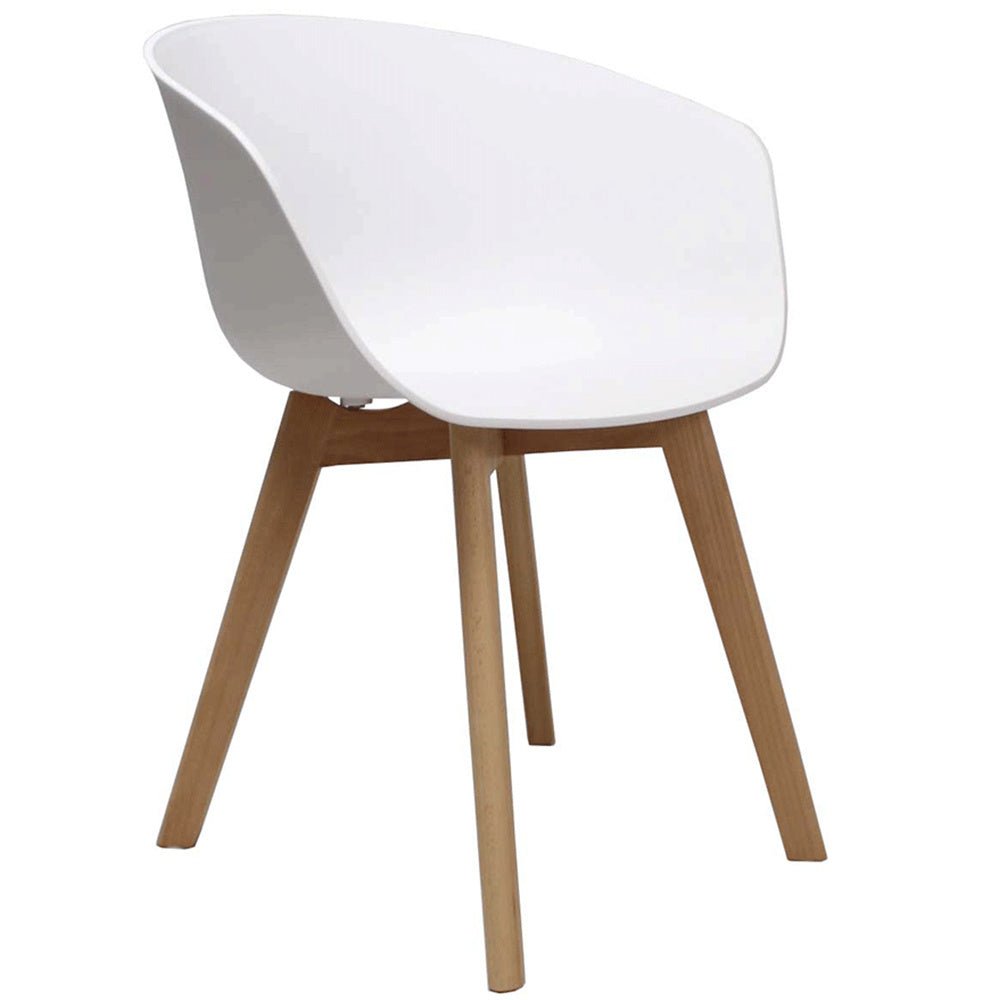 Herning spisestuestol Dimehouse Hvid LxBxH 68x60x51 Plast Hvid foto diagonalt set forfra