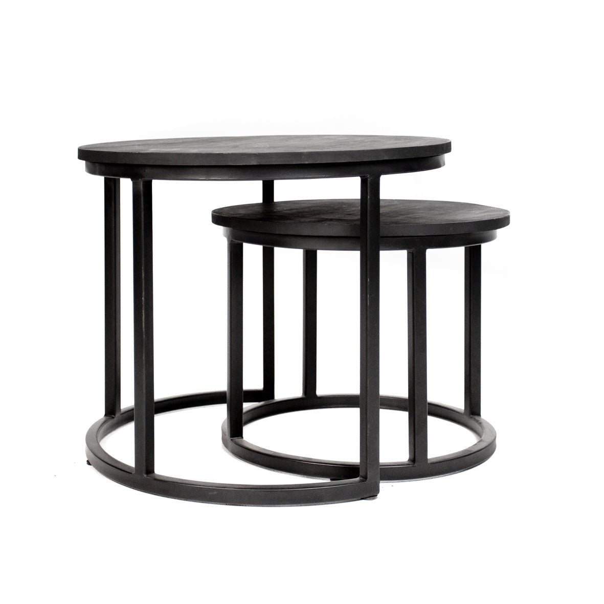 Sofabord Rosa Dimehouse Sort LxBxH 56x55x47 Mangotræ Hvidt foto set forfra