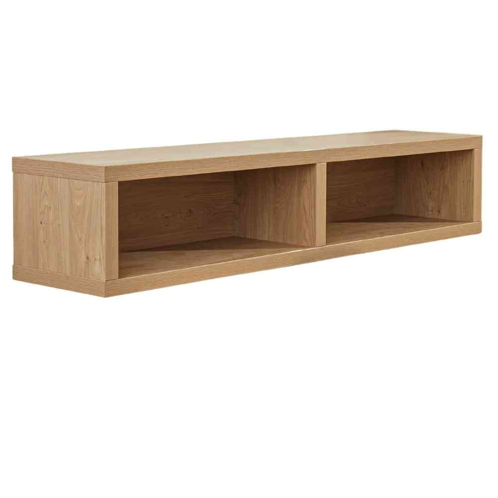 TV Møbler Bernie Rustik Eg Dimehouse Eg LxBxH 146x36x31 Melamin Hvid foto diagonalt set forfra