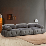 Modulsofa 3-personers Bubble velvet grå