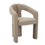 Design Spisestol Sandfarvet Bouclé Maro - Fuld Stof 