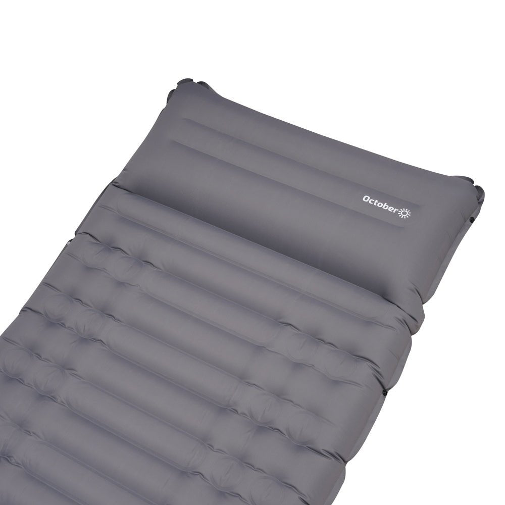 Luftmadras 1 person med indbygget oppustningssystem 205x67x10 cm Dimehouse Grå LxBxH 23x15x15 Nylon Hvid fotodetalje