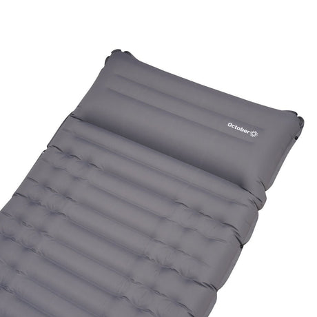 Luftmadras 1 person med indbygget oppustningssystem 205x67x10 cm Dimehouse Grå LxBxH 23x15x15 Nylon Hvid fotodetalje