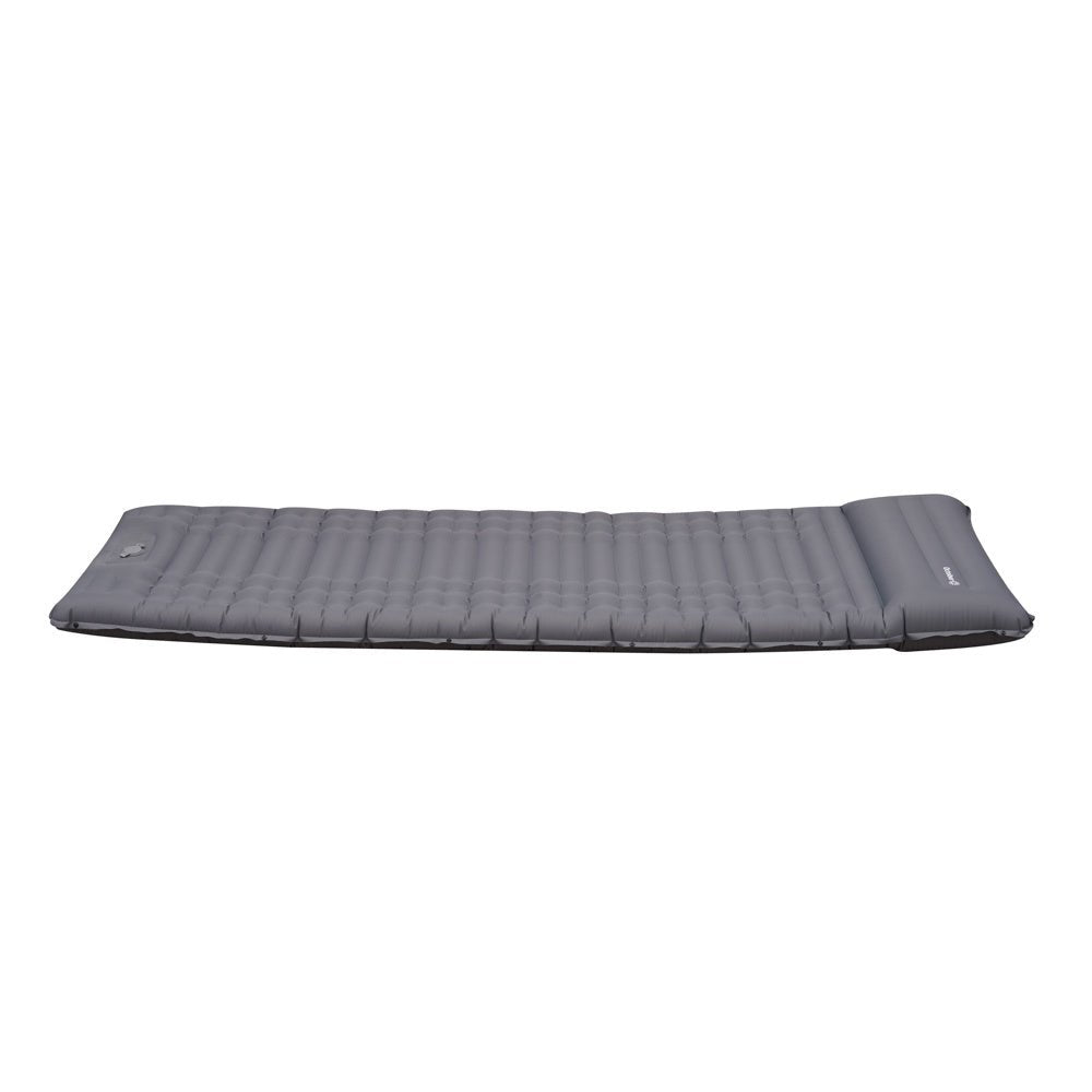 Luftmadras 1 person med indbygget oppustningssystem 205x67x10 cm Dimehouse Grå LxBxH 23x15x15 Nylon Hvid foto fra siden