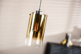 Loftlampe Celia glas guld 