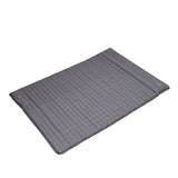 Luftmadras til 2 personer med indbygget oppustningssystem 205x140x10 cm Dimehouse Grå LxBxH 33x17x17 Nylon Hvid foto diagonalt set forfra
