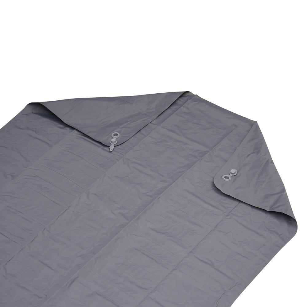 Luftmadras til 2 personer med indbygget oppustningssystem 205x140x10 cm Dimehouse Grå LxBxH 33x17x17 Nylon Hvid fotodetalje