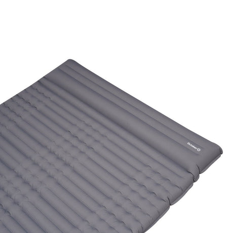 Luftmadras til 2 personer med indbygget oppustningssystem 205x140x10 cm Dimehouse Grå LxBxH 33x17x17 Nylon Hvid fotodetalje