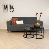 2-personers løs store rygpuder antracit chenille Yara 