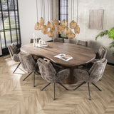 Økologisk formet Spisebord Alo Acacia Træ Brun 240x160 cm