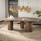Økologisk formet Spisebord Alo Acacia Træ Brun 240x160 cm