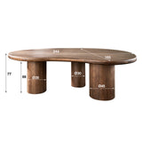 Økologisk formet Spisebord Alo Acacia Træ Brun 240x160 cm