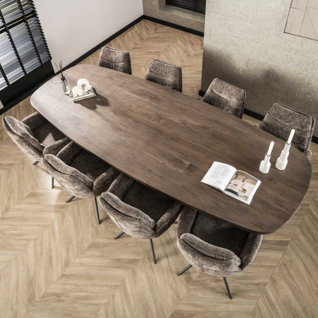 Deens Ovale Eettafel Alo Acaciahout Bruin 300x120 cm