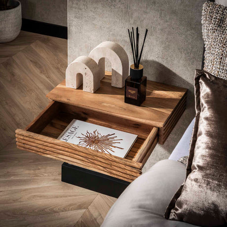Nachtkastjes Arlo Set van 2 – Massief Acacia met Lade