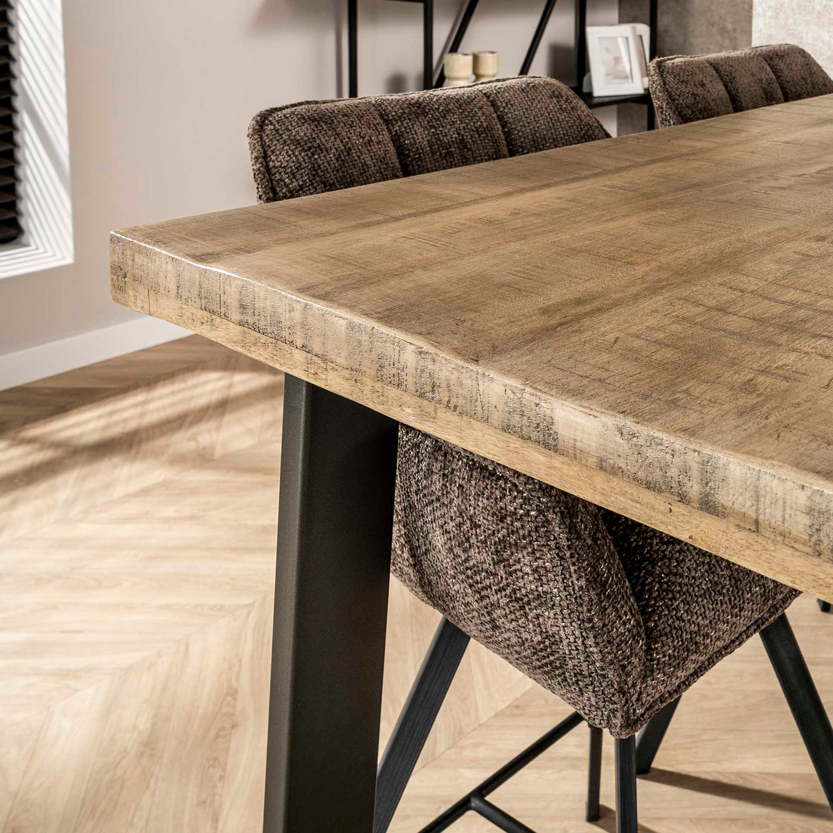 Bartafels - Industriële Bartafel Mangohout Wyatt Blank 135x70 cm - Dimehouse