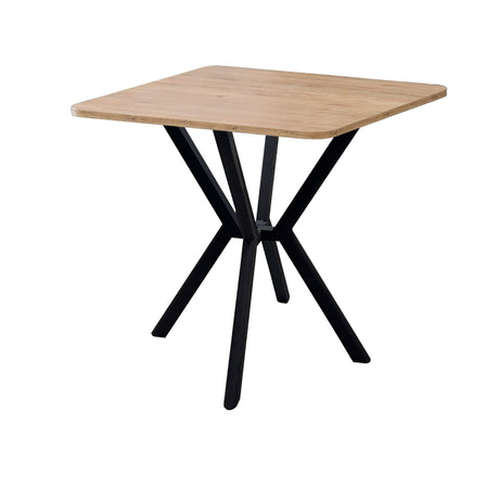 Elma eettafel in walnoot 70 x 70 cm Gemelamineerd houtcomposiet