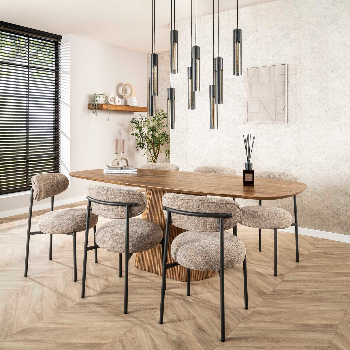 Eettafel Sable 215 cm - Mangohout Zand