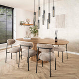 Eettafel Sable 215 cm - Mangohout Zand