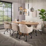 Spisebord Sable 215 cm - Mango-træ Sand 