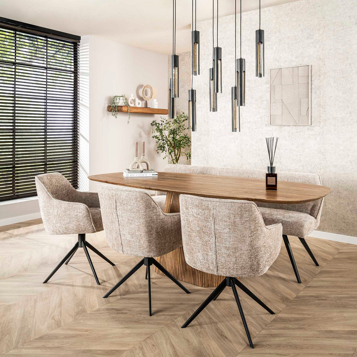 Eettafel Sable 215 cm - Mangohout Zand