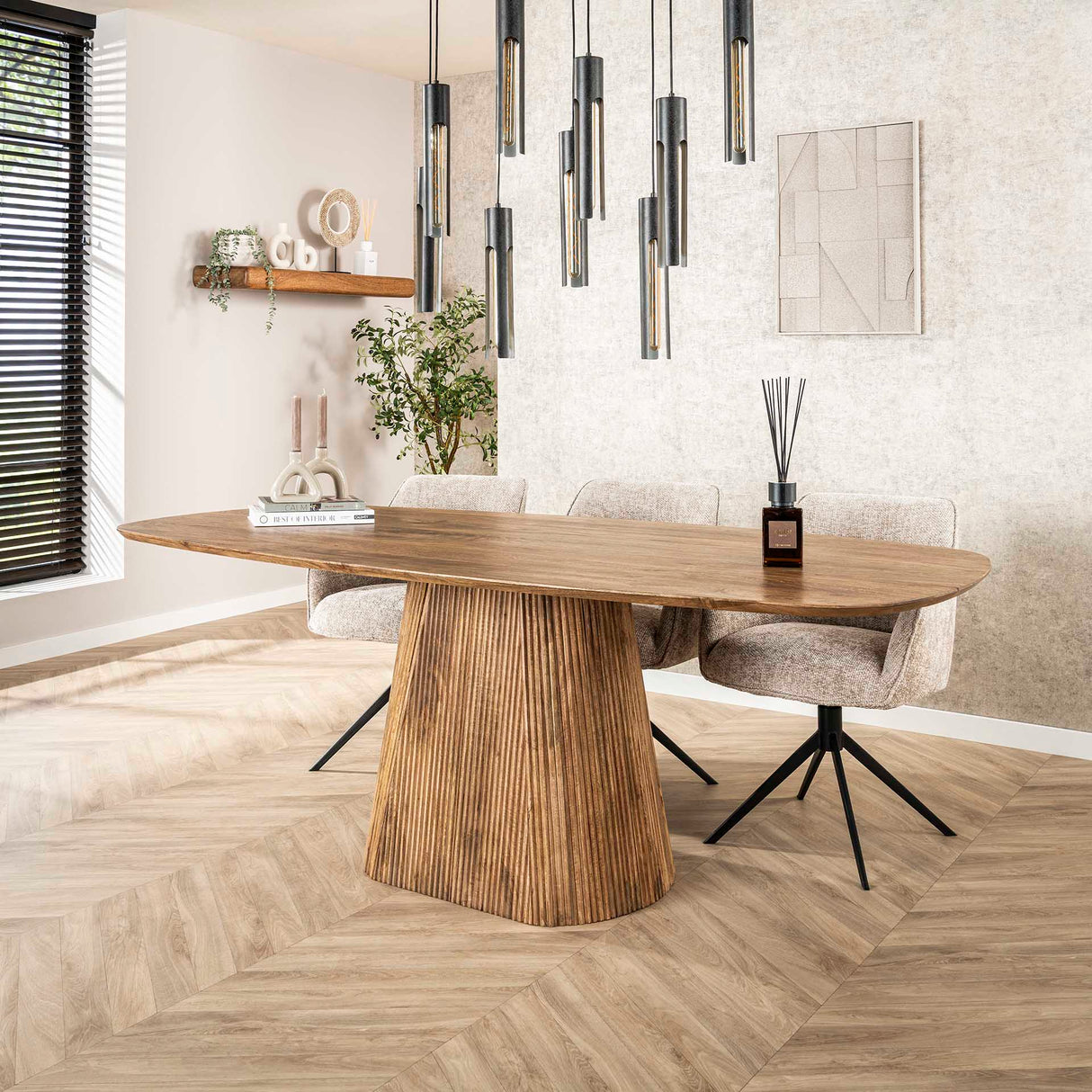 Eettafel Sable 215 cm - Mangohout Zand