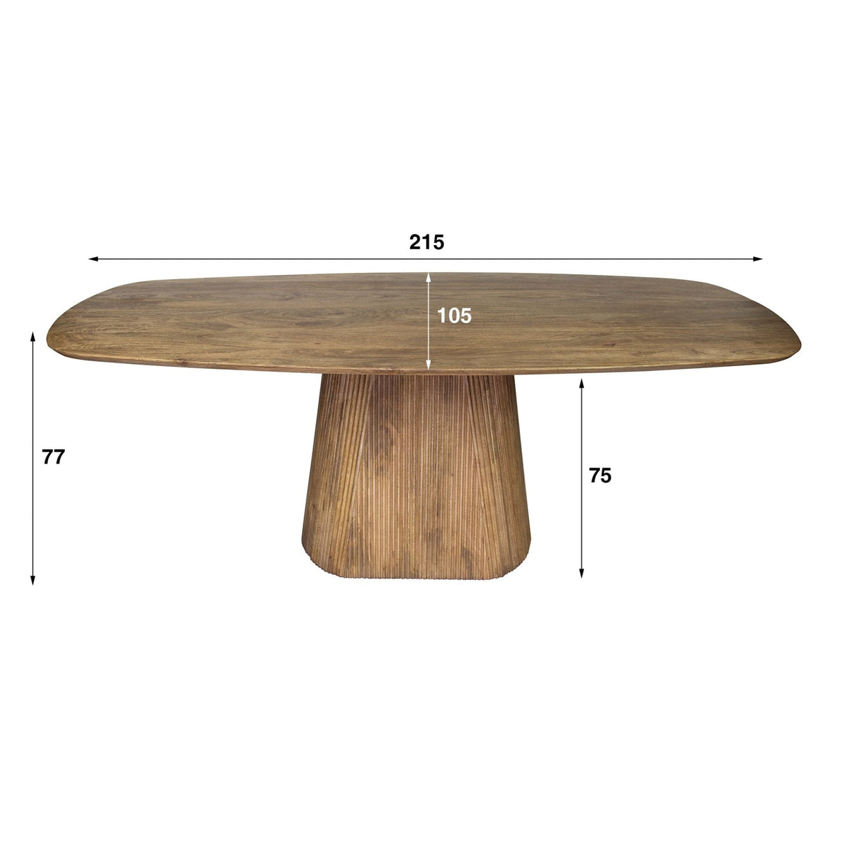 Eettafel Sable 215 cm - Mangohout Zand