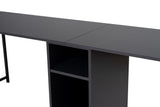 Bureaus - Bureau antraciet met zwart - 240x60 cm - Melamine - Twin - Dimehouse