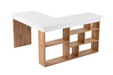 Bureaus - Vesper Studie bureau 130x120 cm wit dennenhout White Atlantic Pine Melamine - Dimehouse