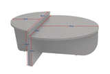 Ronde Salontafel Grijs Getrapt Melamine 90 cm Orin