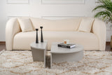 Ronde Salontafel Grijs Getrapt Melamine 90 cm Orin